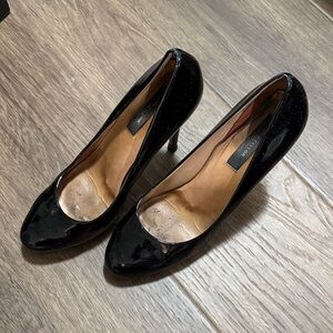 Ann Taylor Glossy Black Heels